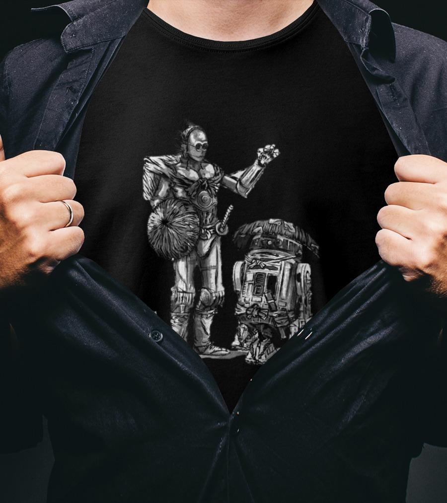 Samurai Droids Sumi-e Star Wars Rebels T-Shirt