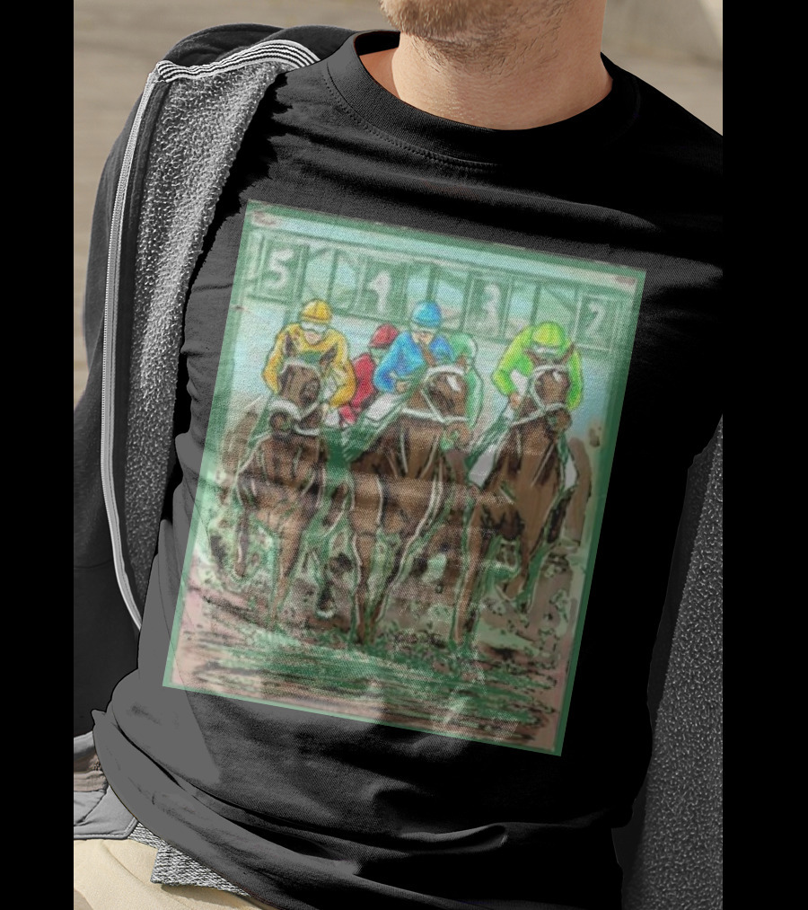Horse Races Numbered Jockeys Competition T-Shirt