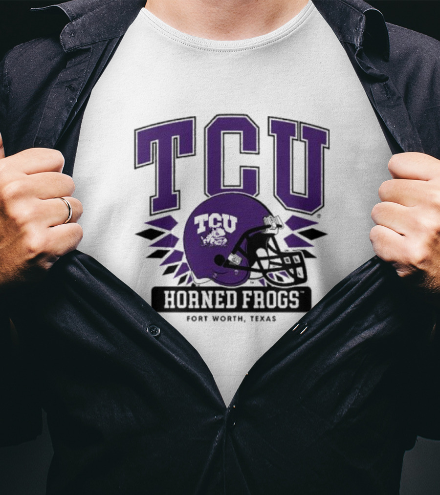 TCU Horned Frogs Football Helmet Fort Worth Texas T-Shirt