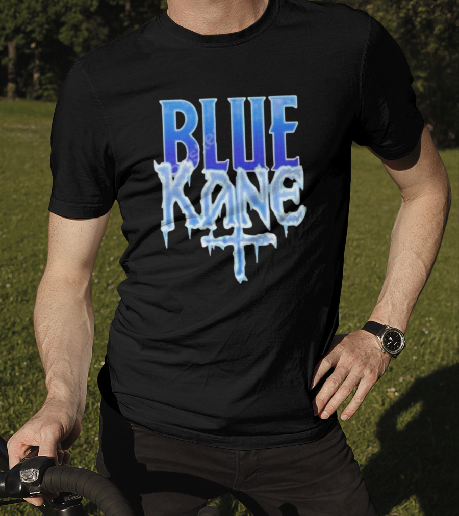 Blue Kane Icy Font Merchandise T-Shirt