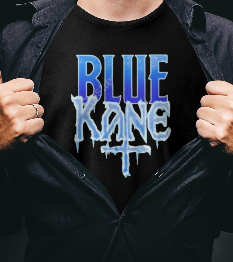 Blue Kane Icy Font Merchandise T-Shirt