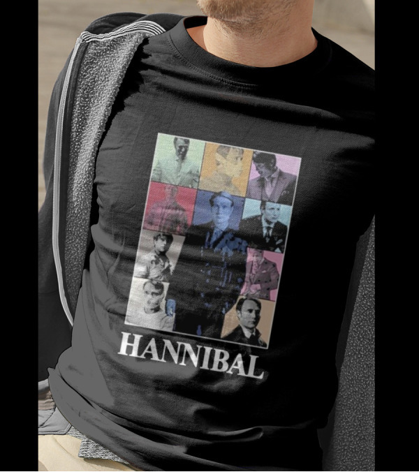 Hannibal Lecter Eras Tour Multicolor Pop Art Squares T-Shirt