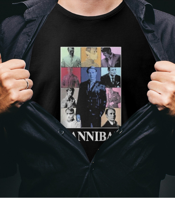 Hannibal Lecter Eras Tour Multicolor Pop Art Squares T-Shirt