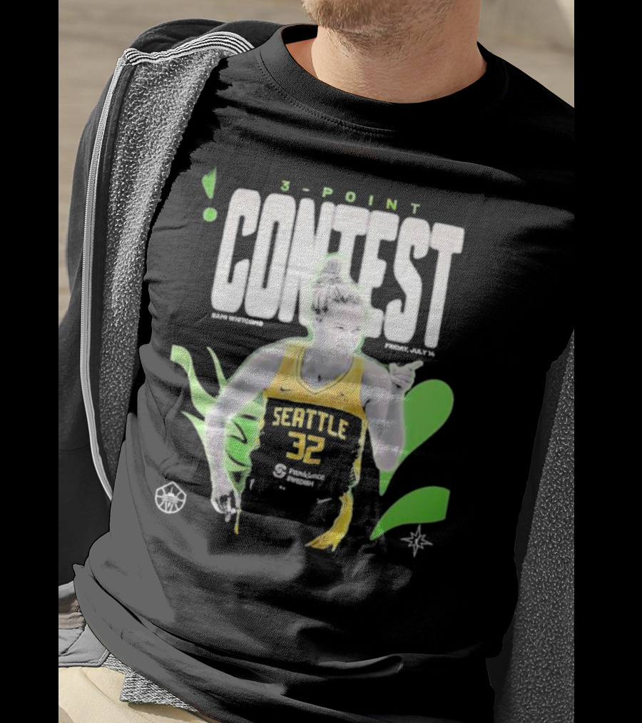 SamI Whitcomb Seattle 32 3-Point Contest Friday July 14 WNBA T-Shirt