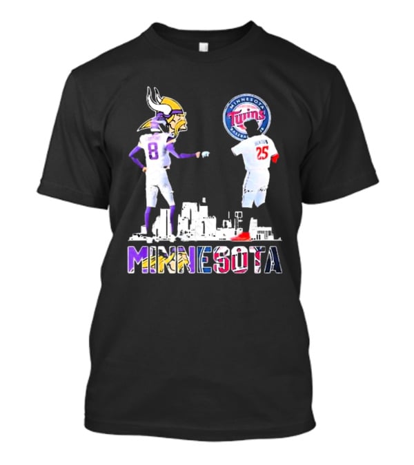 Minnesota Vikings Kirk Cousins And Twins Byron Buxton Icons T-Shirt