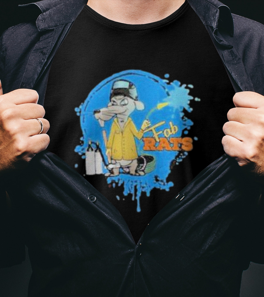 Fab Rats Painter Mouse Cartoon Character T-Shirt