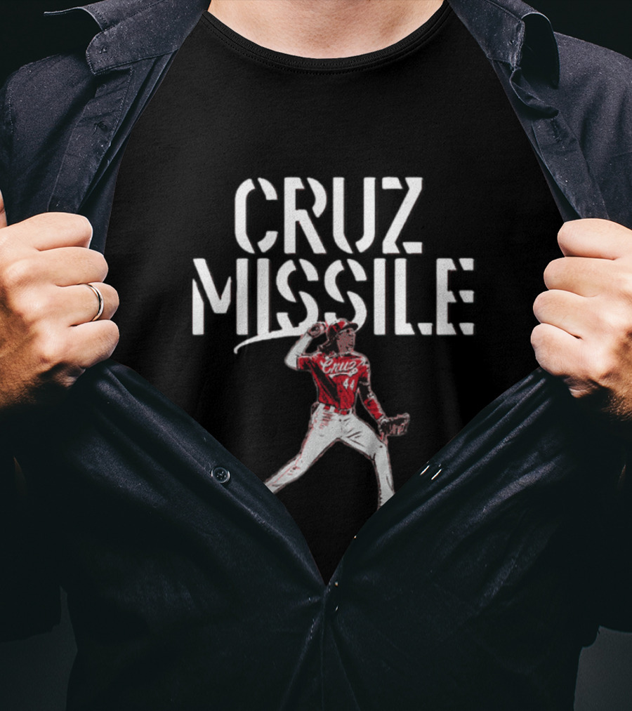 CRUZ Missile Reds Baseball Player 44 T-Shirt
