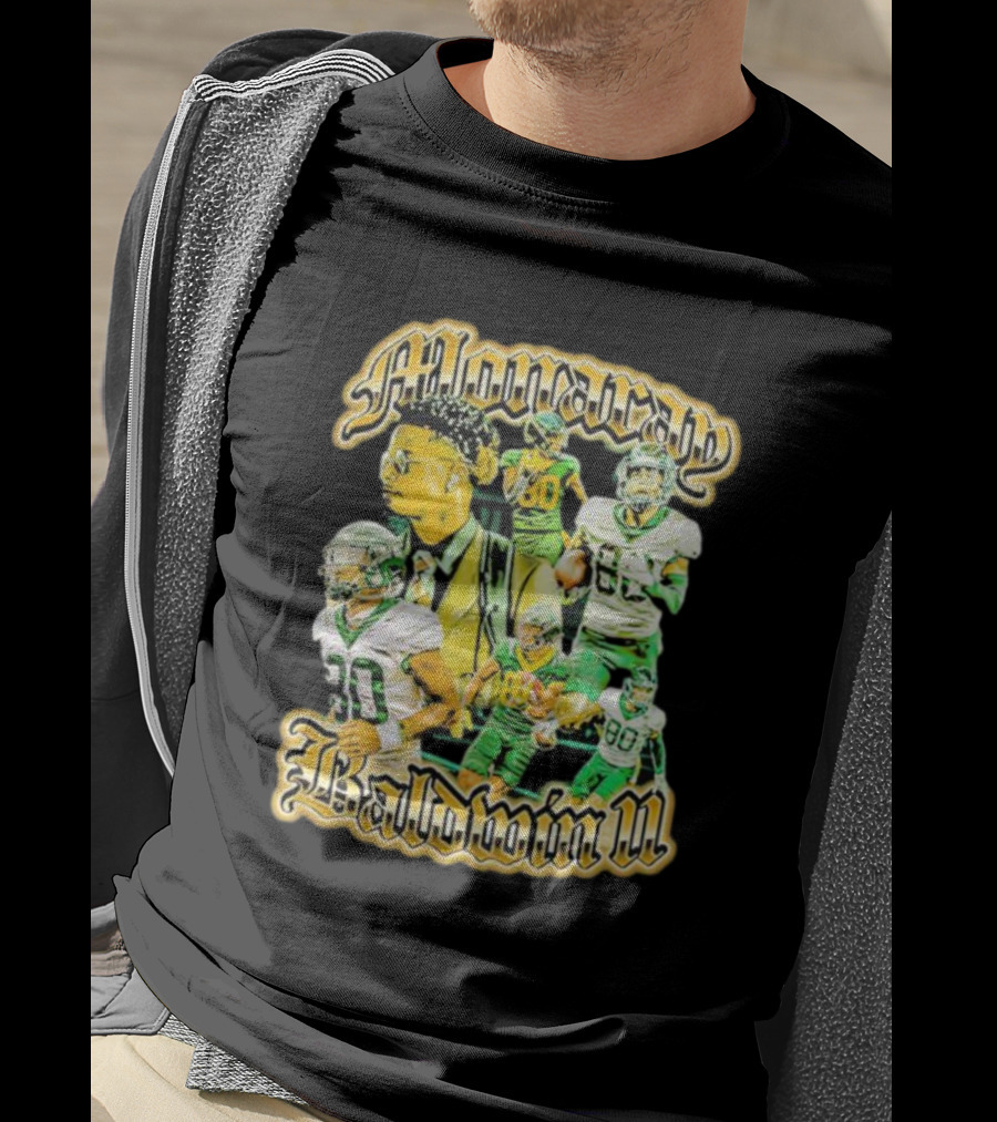 Alonarap Baldwin Vintage Football Montage T-Shirt