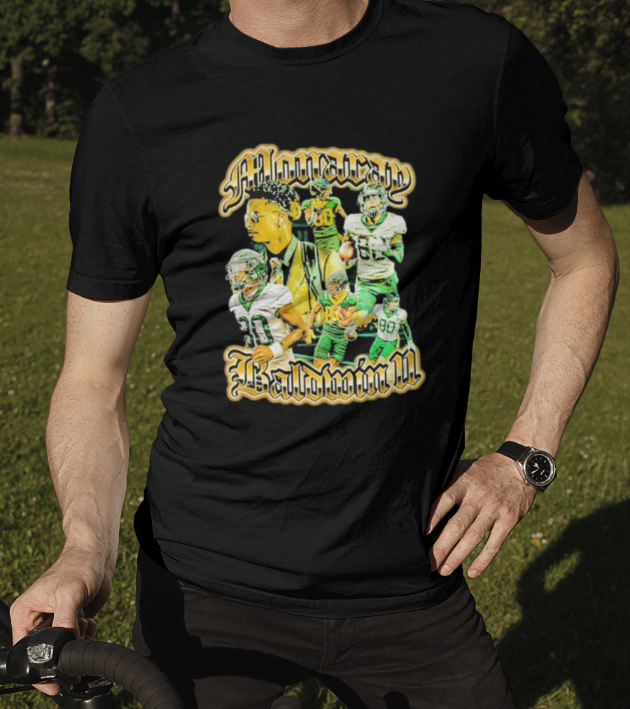 Alonarap Baldwin Vintage Football Montage T-Shirt