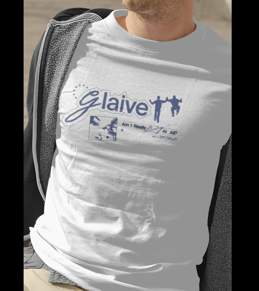 Glaive Am I Really Living At All Blue Text T-Shirt