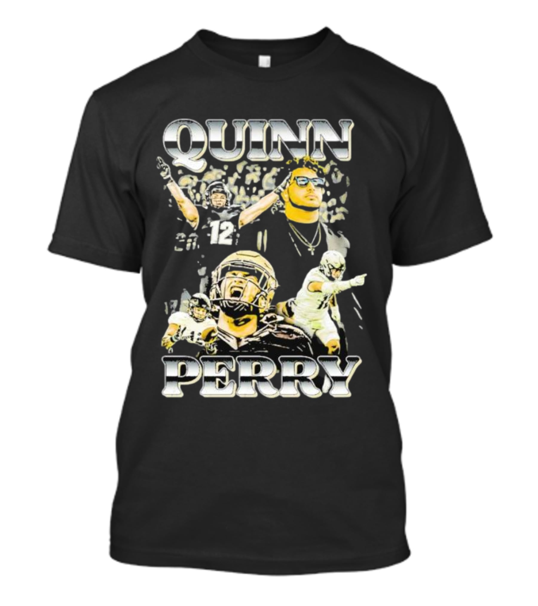 Quinn Perry Vintage Lightweight Football Celebration Montage T-Shirt