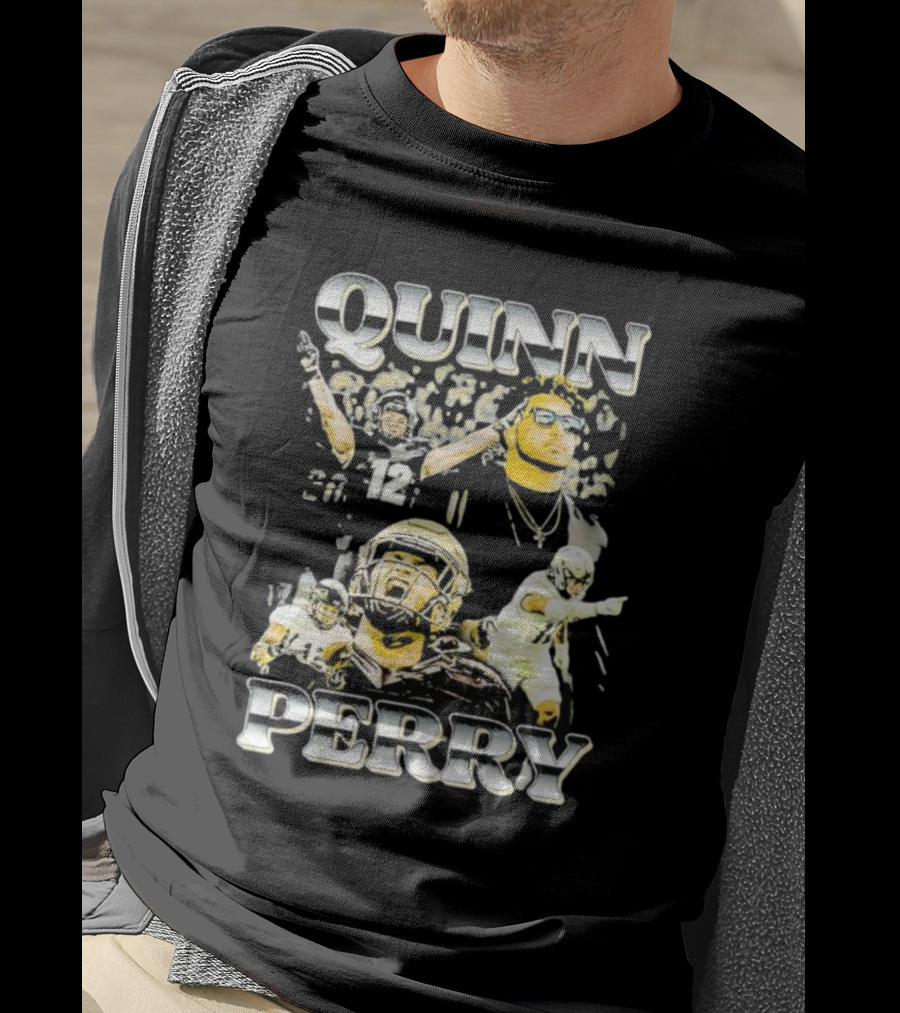Quinn Perry Vintage Lightweight Football Celebration Montage T-Shirt