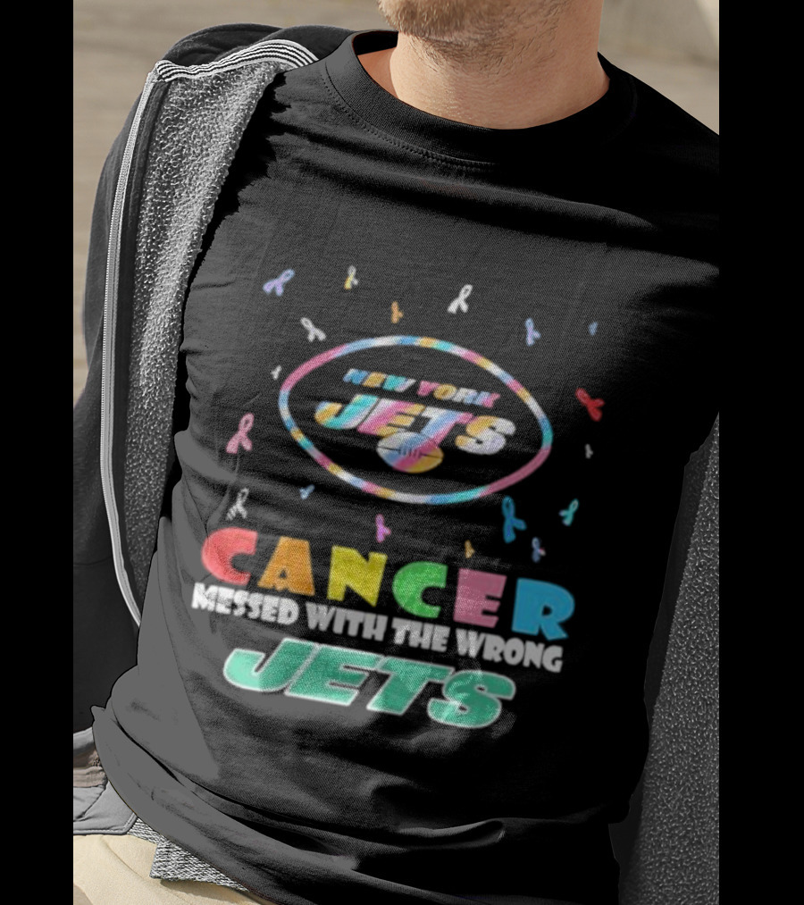 New York Jets Cancer Messed With The Wrong Jets T-Shirt