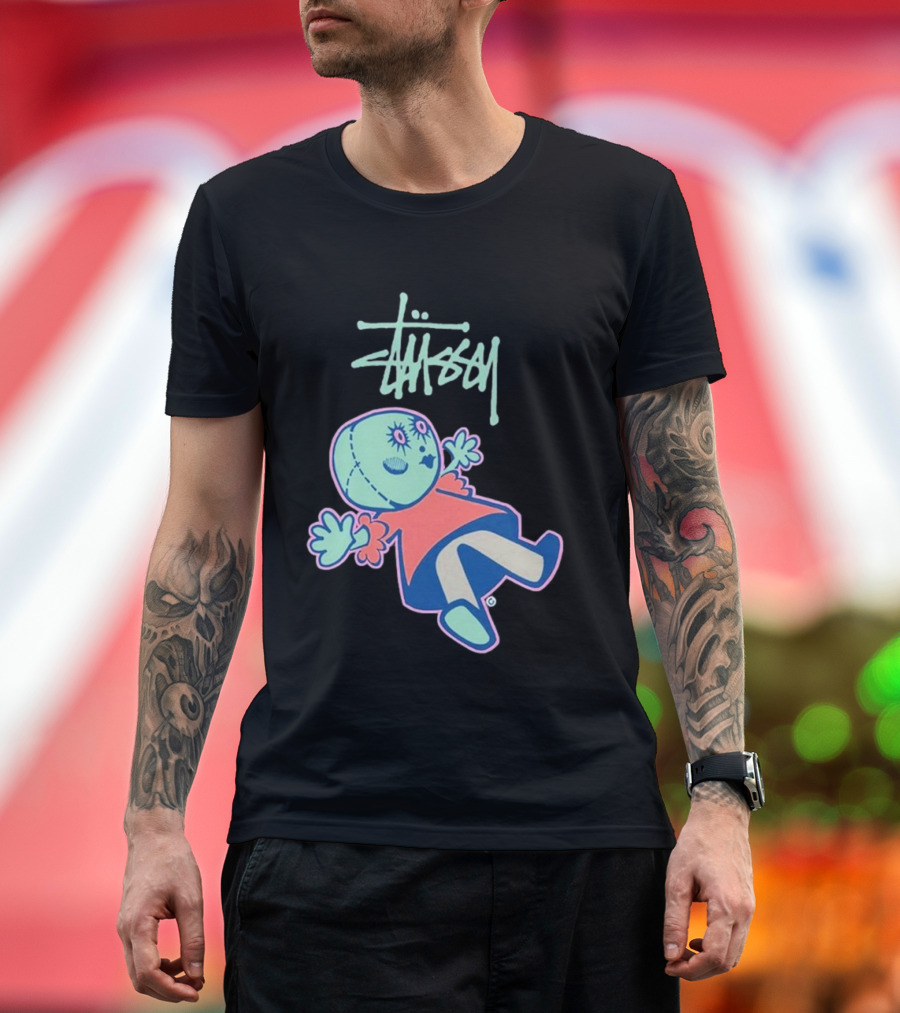 Stussy Dollie Pastel Stitched Character T-Shirt