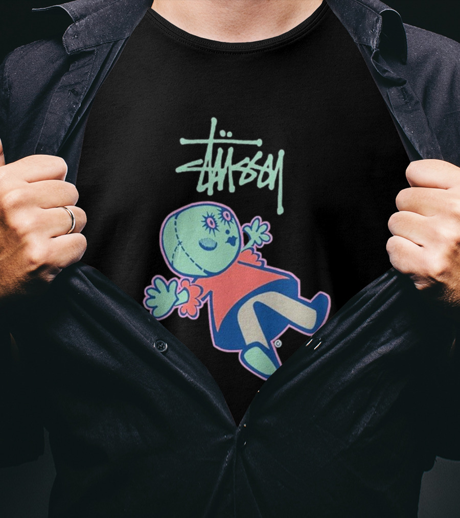 Stussy Dollie Pastel Stitched Character T-Shirt
