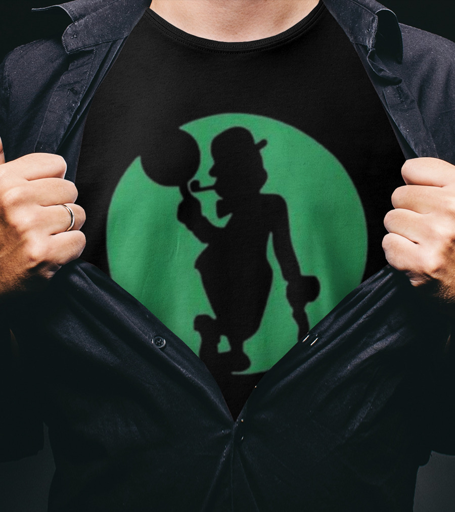 Boston Celtics Shamrock Silhouette Brand T-Shirt