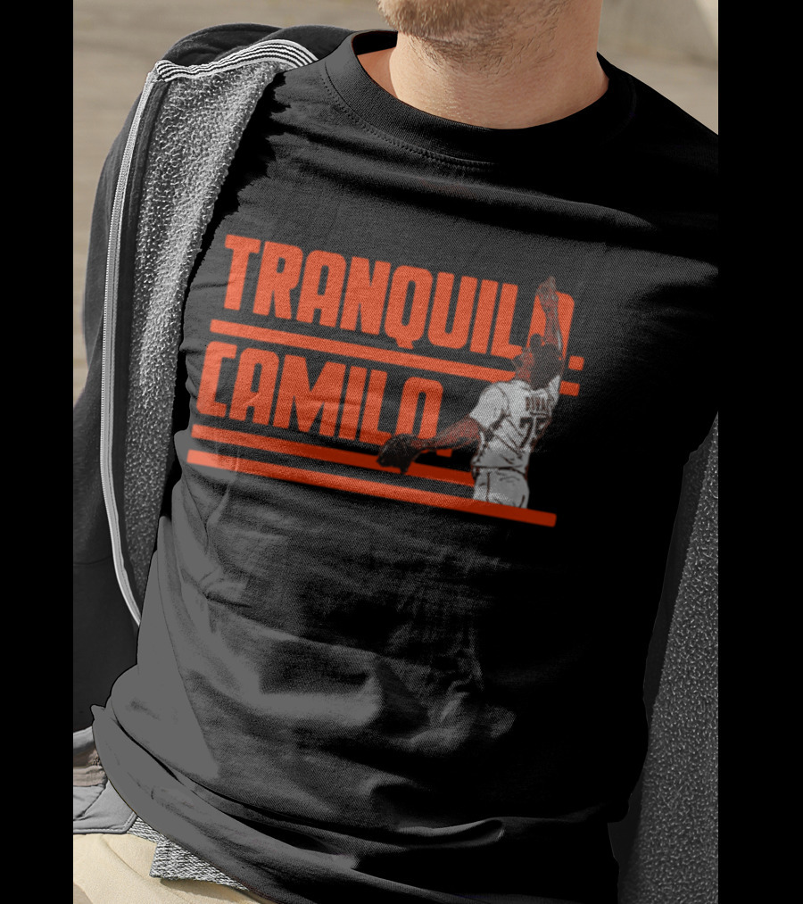 TRanquilo Camilo Doval Baseball Pitcher Iconic Action T-Shirt