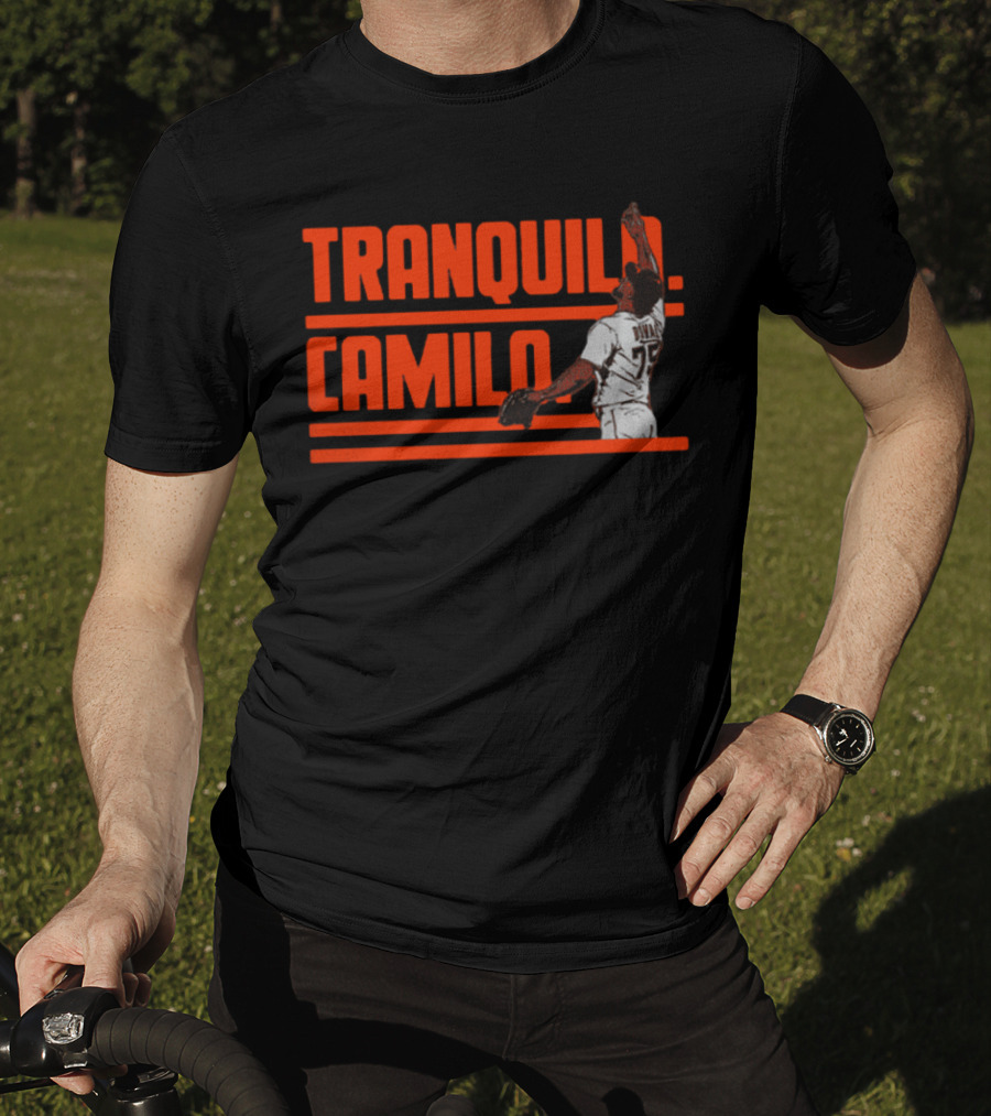 TRanquilo Camilo Doval Baseball Pitcher Iconic Action T-Shirt