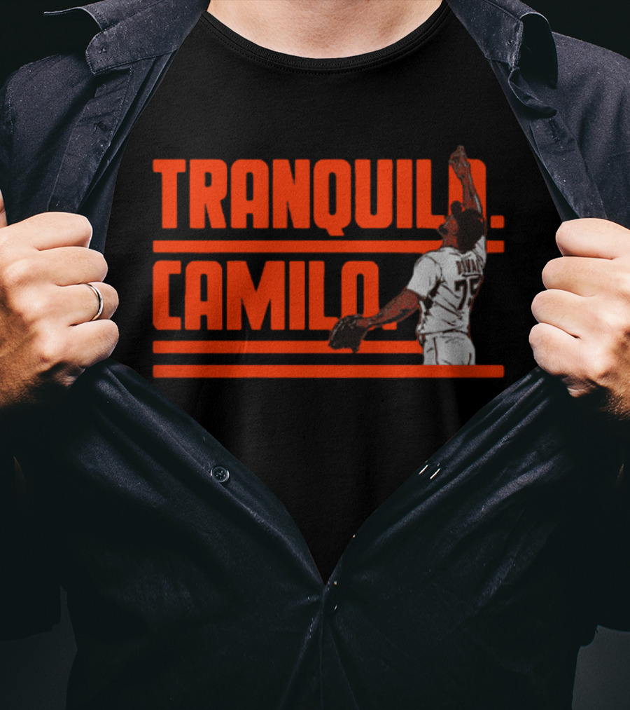 TRanquilo Camilo Doval Baseball Pitcher Iconic Action T-Shirt