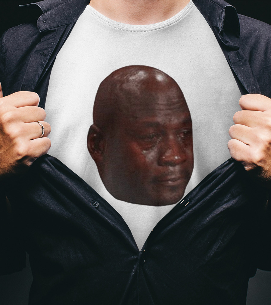 Crying Michael Jordan Meme Iconic Expression T-Shirt