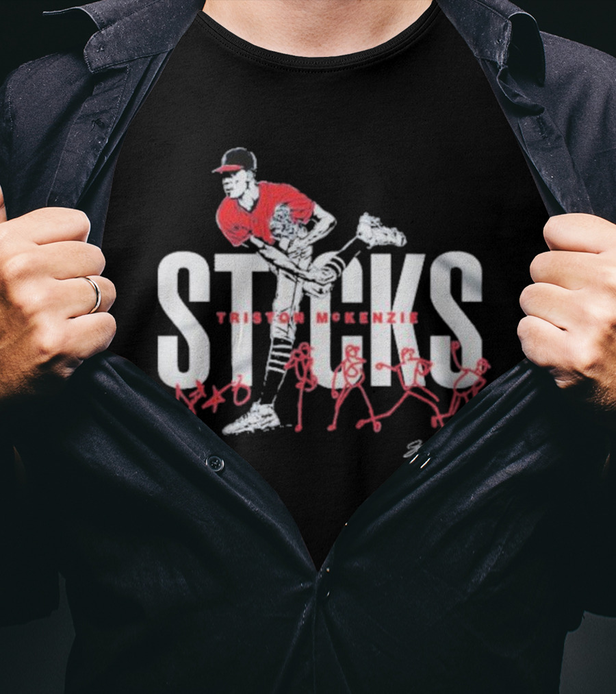 Triston McKenzie Sticks Baseball Pitch T-Shirt