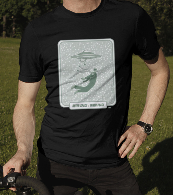 Outer Space Inner Peace UFO Astronaut Tranquility T-Shirt