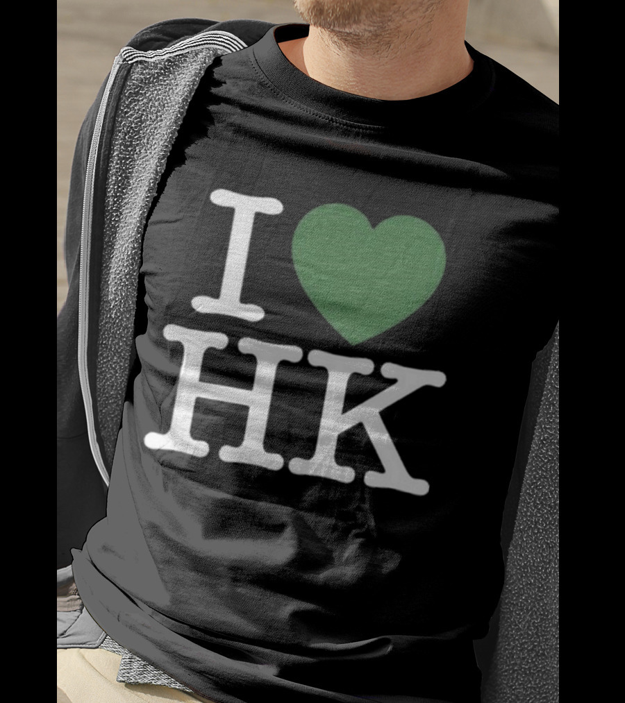 Robert Saleh I Love HK Green Heart T-Shirt