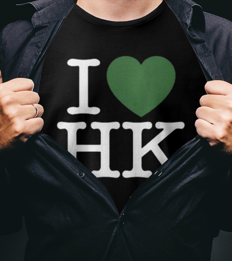Robert Saleh I Love HK Green Heart T-Shirt