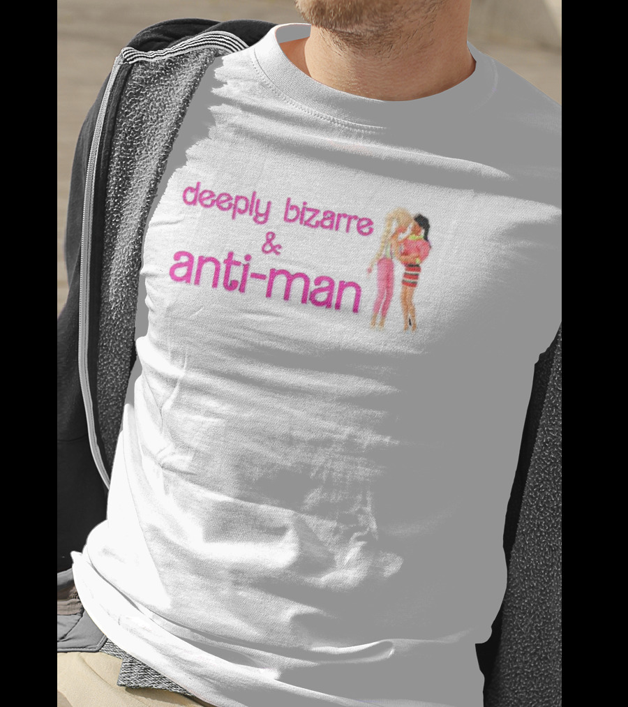 Deeply Bizarre And Anti-Man Pink Barbie Style Kissing T-Shirt