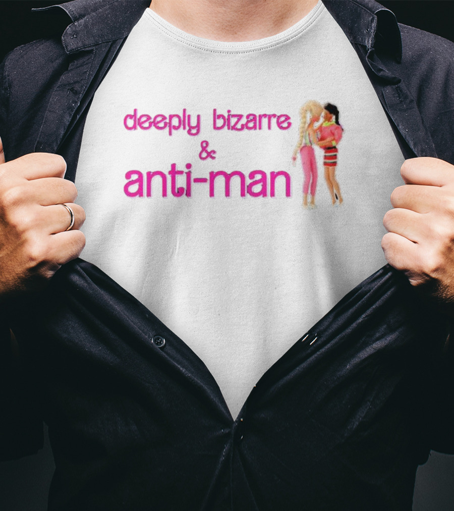Deeply Bizarre And Anti-Man Pink Barbie Style Kissing T-Shirt