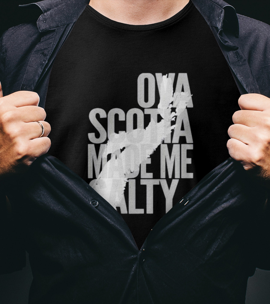 Nova Scotia Made Me Salty Ova Coast Map T-Shirt