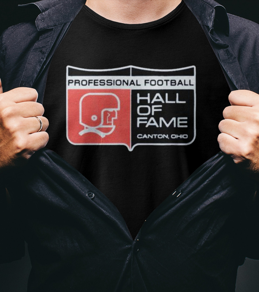 Professional Football Hall Of Fame Canton Ohio Vintage Helmet T-Shirt