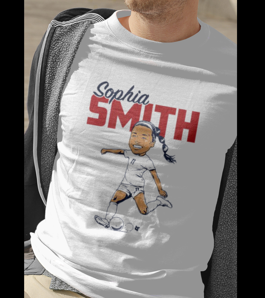 Sophia Smith Caricature USWNT Soccer Player Association T-Shirt