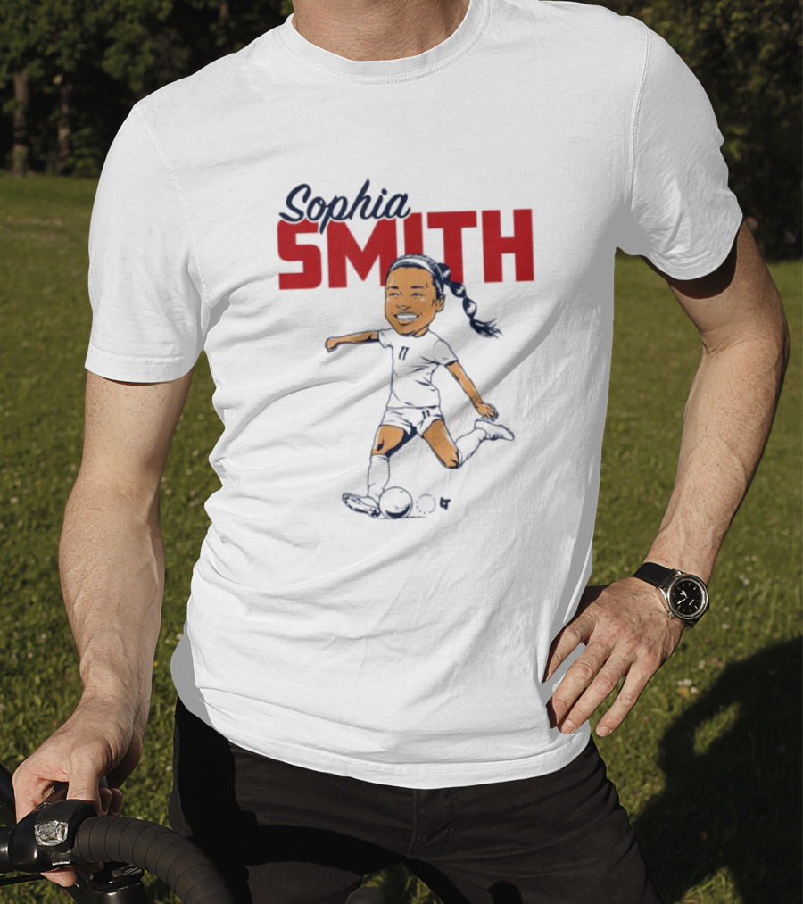 Sophia Smith Caricature USWNT Soccer Player Association T-Shirt