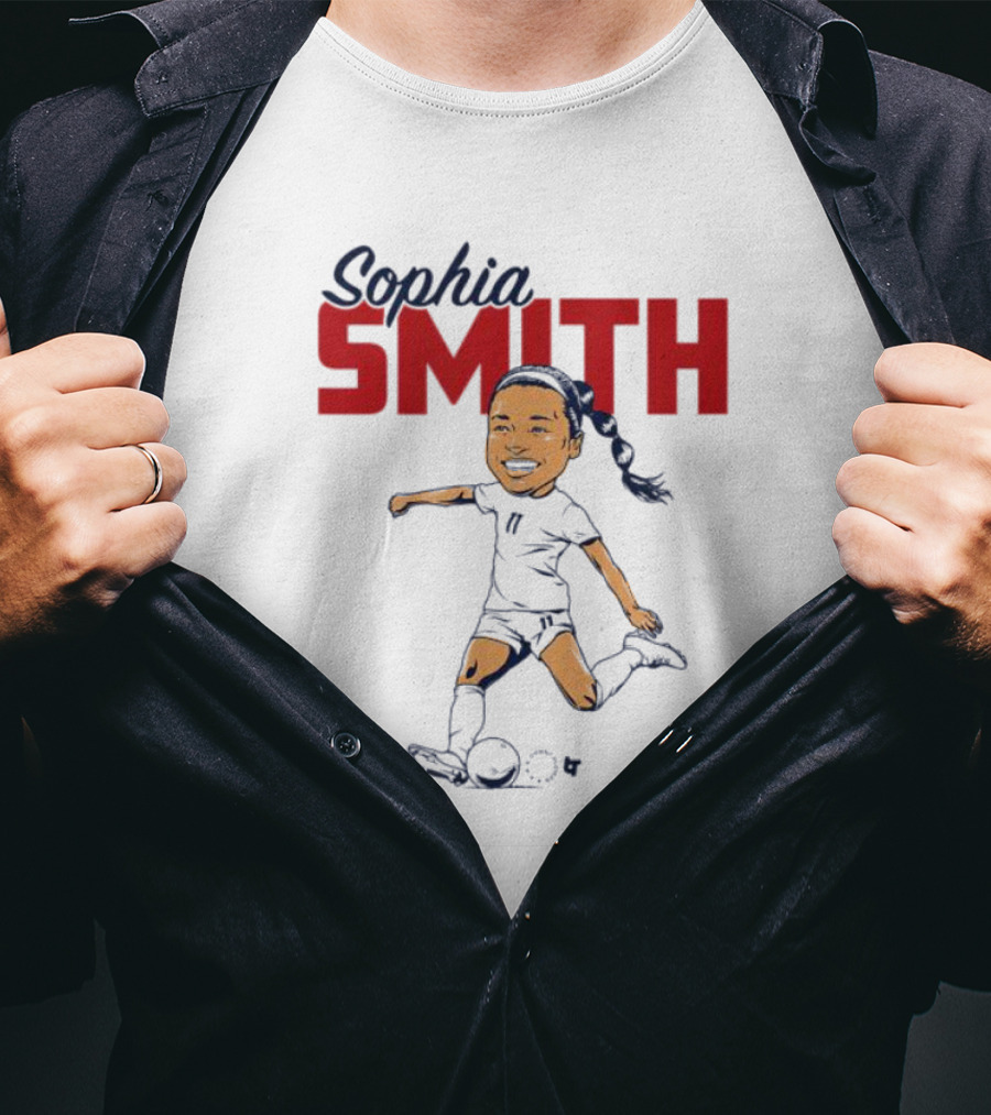 Sophia Smith Caricature USWNT Soccer Player Association T-Shirt