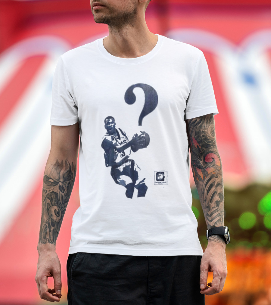 The Answer Georgetown University Allen Iverson Basketball Icon with Question Mark T-Shirt