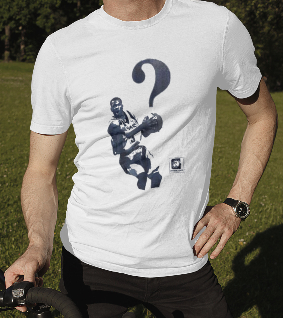 The Answer Georgetown University Allen Iverson Basketball Icon With Question Mark T-Shirt