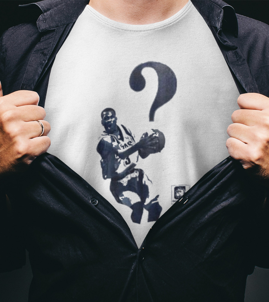 The Answer Georgetown University Allen Iverson Basketball Icon With Question Mark T-Shirt