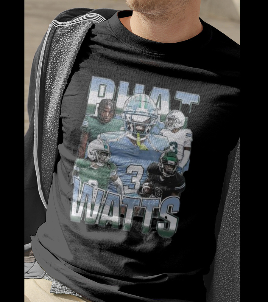 Phat Watts Tulane Green Wave Football Player Collage T-Shirt
