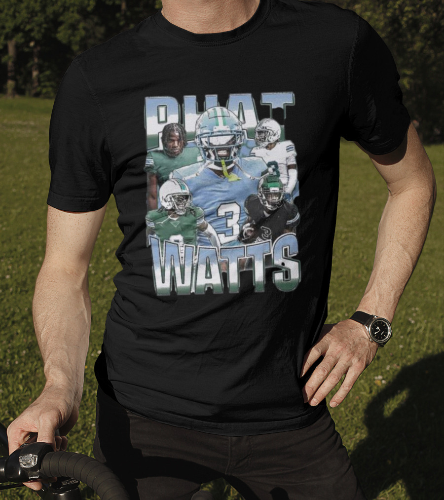 Phat Watts Tulane Green Wave Football Player Collage T-Shirt