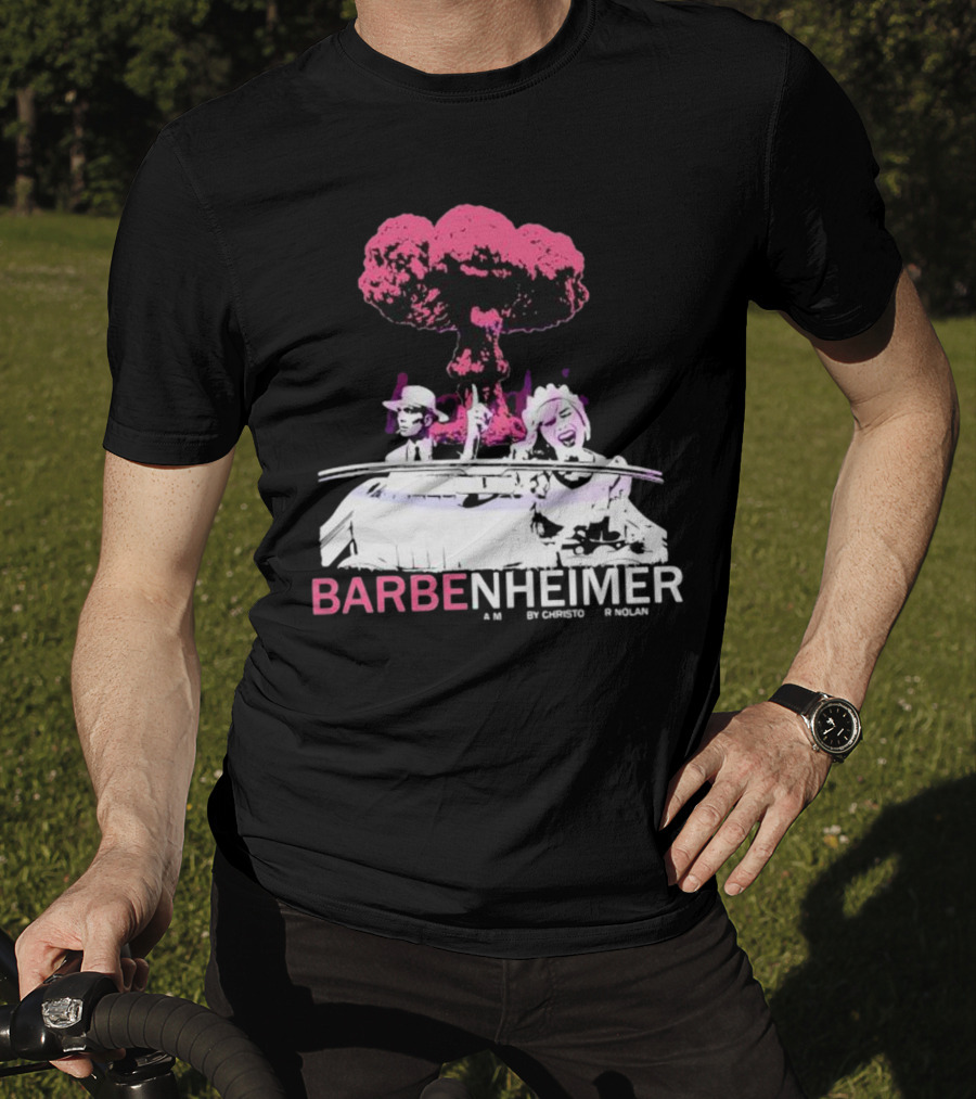 Vintage Barbenheimer A Movie By Christopher Nolan Comeon Baby Let’s Go Party T-Shirt