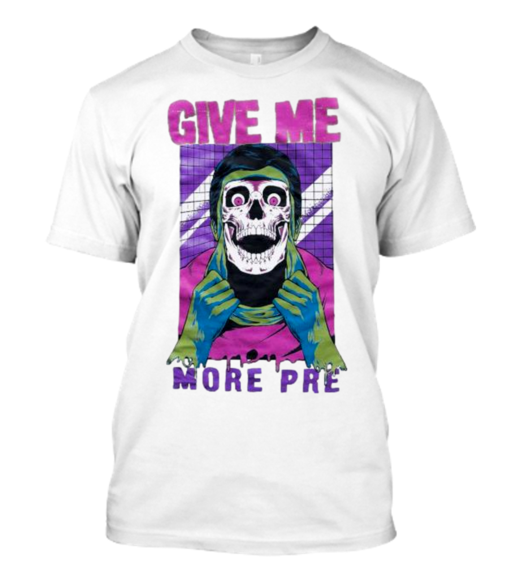 GIVE ME MORE PRE Skull Mask Urban T-Shirt