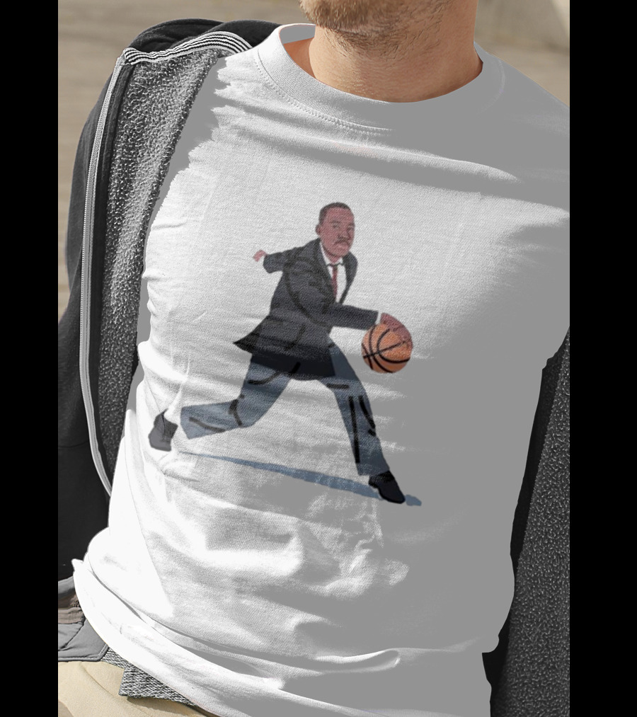 Balling Martin Dribbling In Suit With Basketball T-Shirt