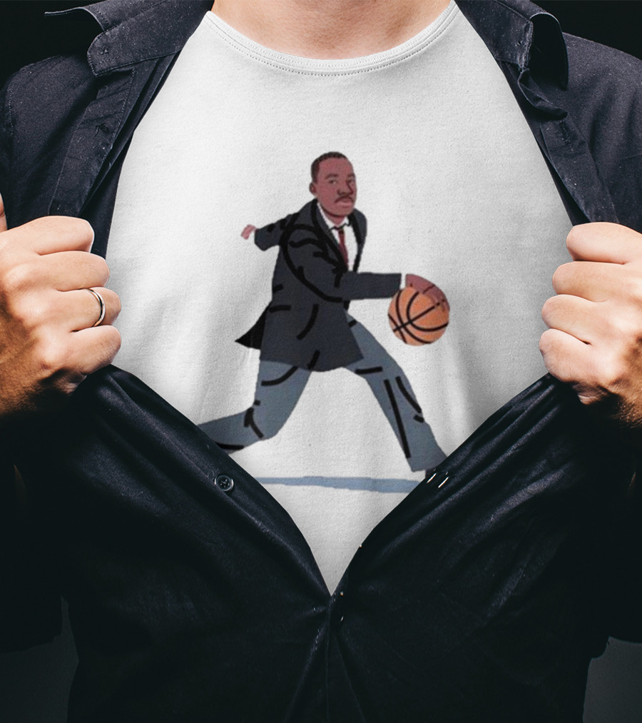 Balling Martin Dribbling In Suit With Basketball T-Shirt