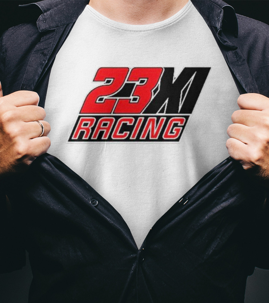 23XI Racing Checkered Flag Heather Charcoal 1-Spot T-Shirt