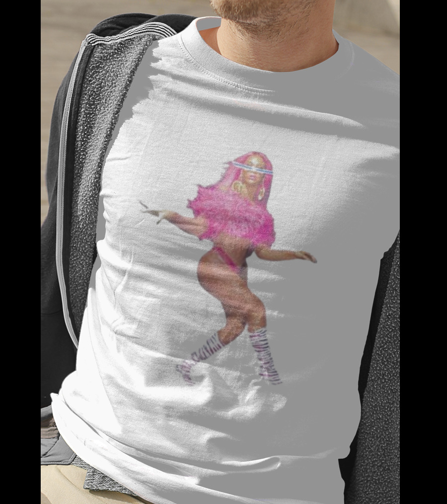 Year Of Renaissance Dance Celebration With Vibrant Pink Feather Outfit And Bold Stripe Boots T-Shirt