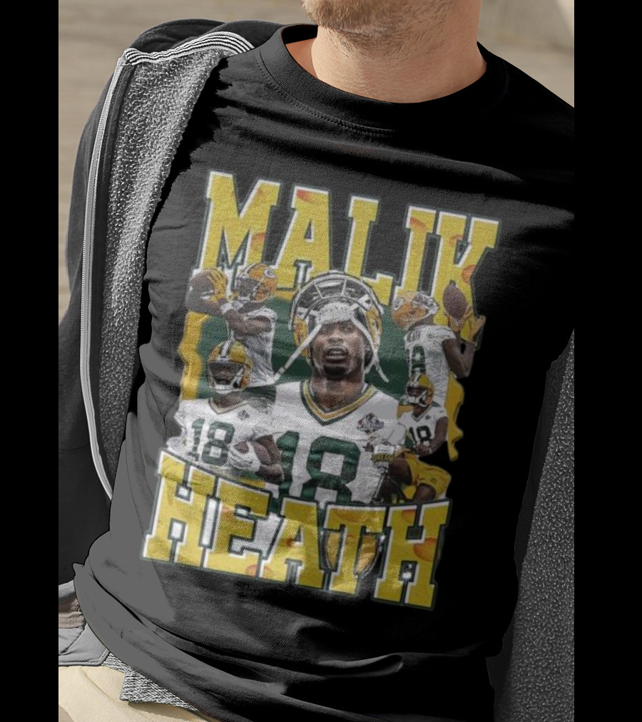 Malik Heath Green Bay Packers Football Player Collage T-Shirt