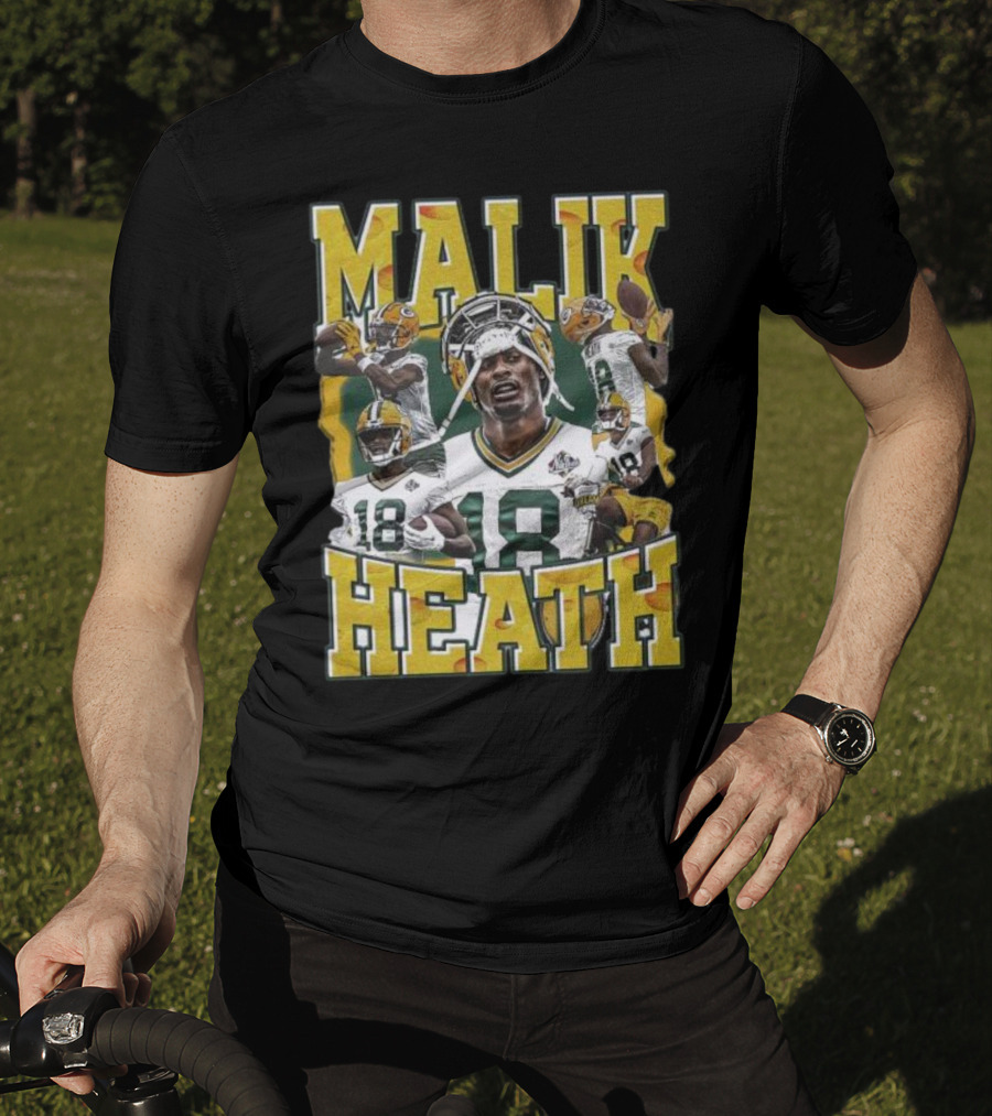 Malik Heath Green Bay Packers Football Player Collage T-Shirt