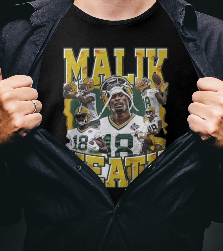 Malik Heath Green Bay Packers Football Player Collage T-Shirt