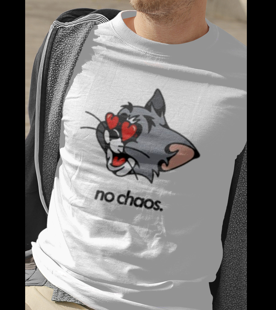 No Chaos Jerry Heart Eyes Cartoon Character T-Shirt